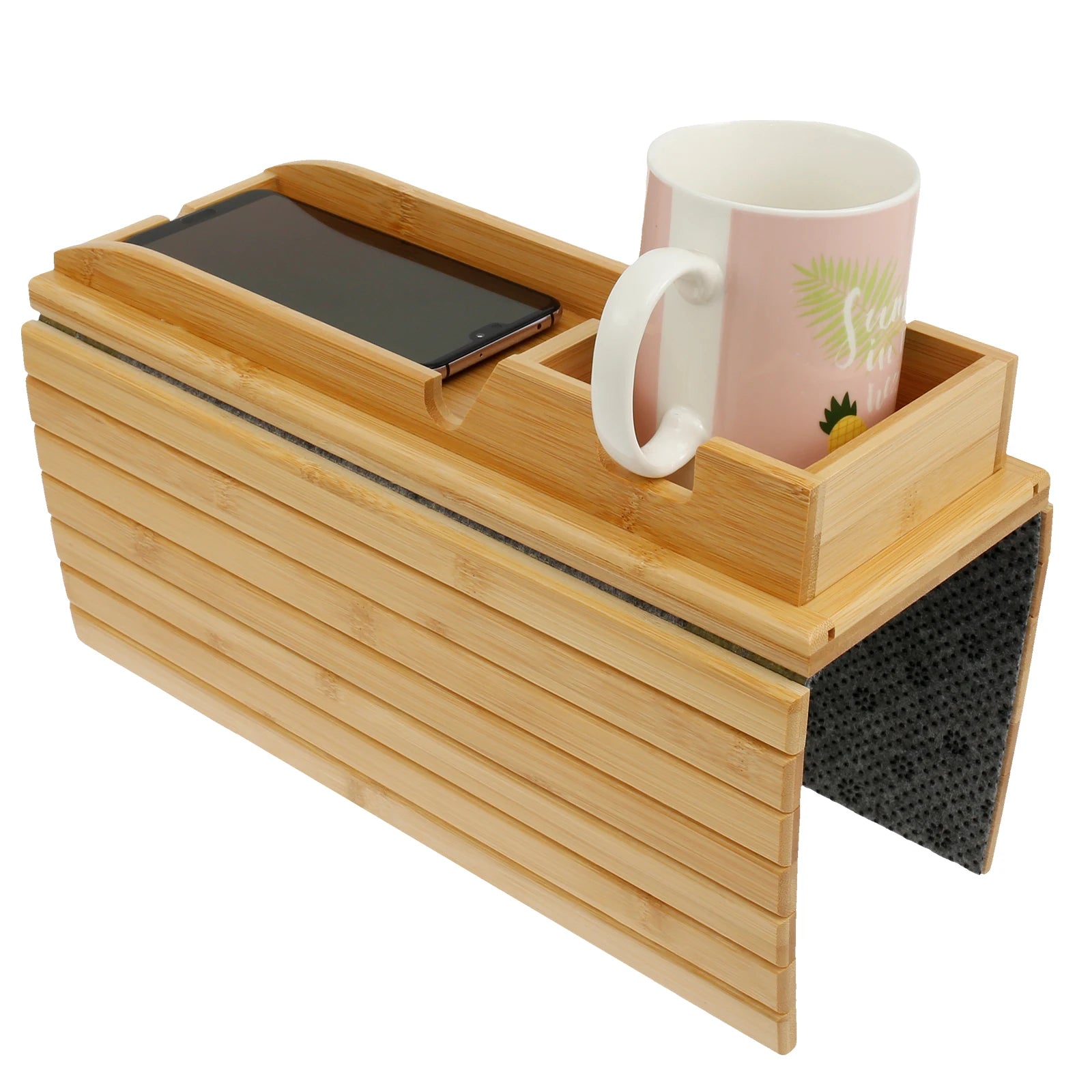 Couch Cup Holder and Side Storage Tray