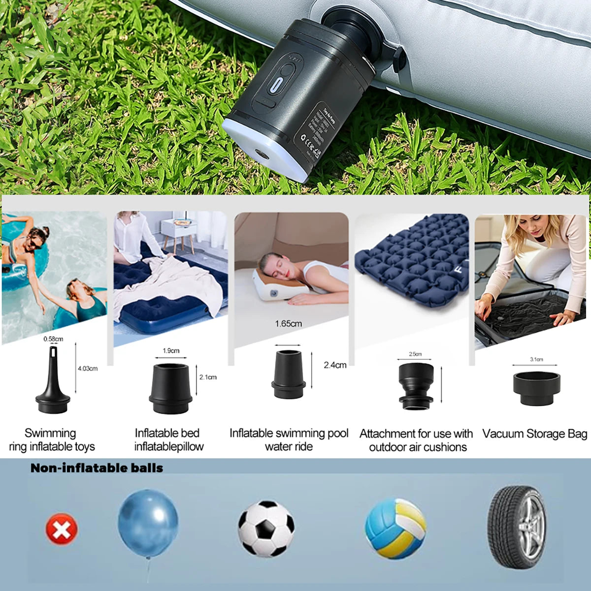 travel Vacuum Bag with Air Pump
