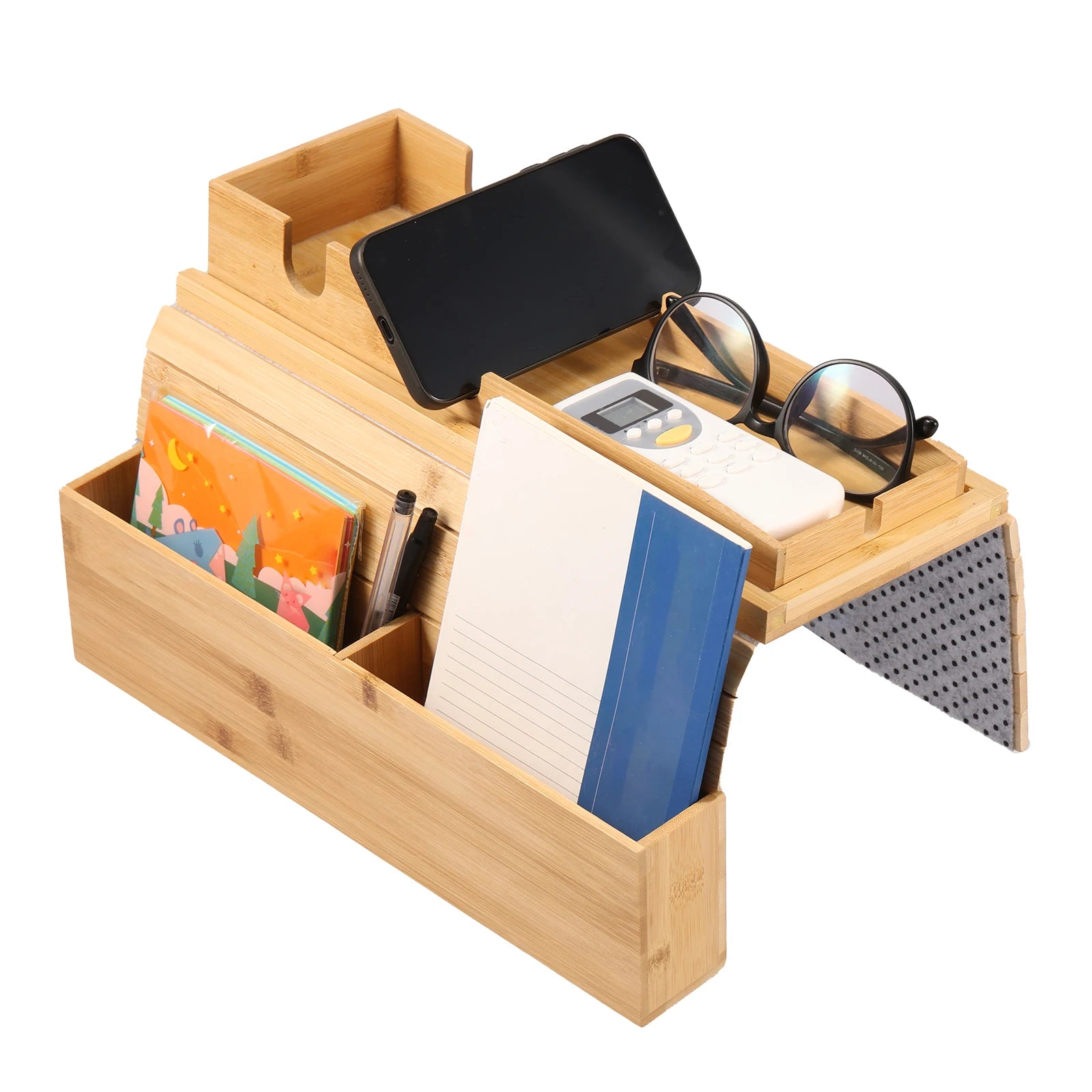 Couch Cup Holder and Side Storage Tray