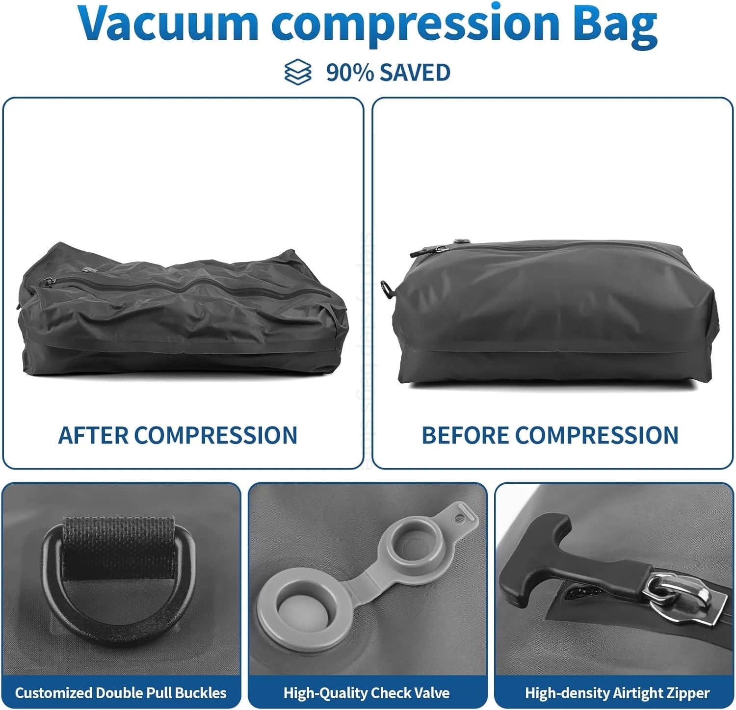 travel Vacuum Bag with Air Pump